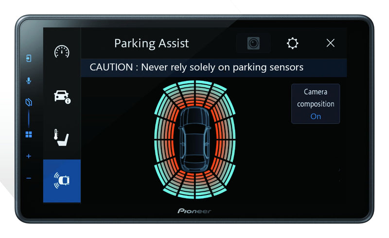 Pioneer Car-play 9" Single din floating spilari 3 x 4v RCA