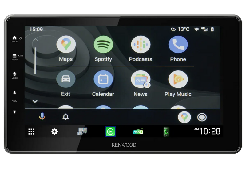 Kenwood Car-play 9" Multimedia spilari 3 x 3v RCA