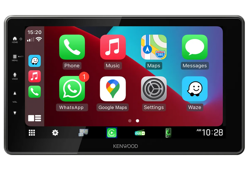 Kenwood Car-play 9" Multimedia spilari 3 x 3v RCA