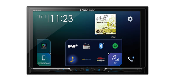 Pioneer Car-play 7" Multimedia spilari 3 x 4v RCA