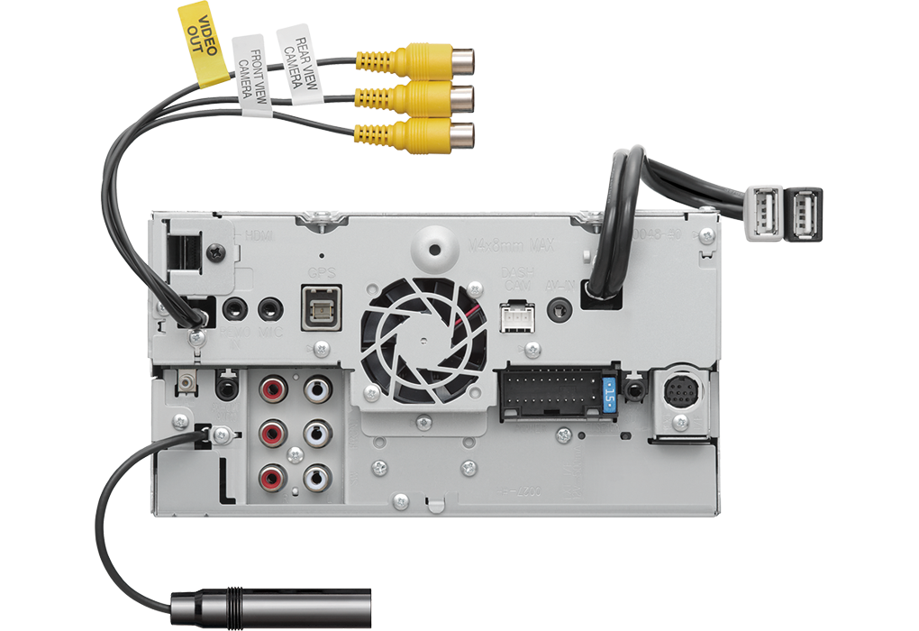 Kenwood Car-play 7" Multimedia spilari 3 x 5v RCA
