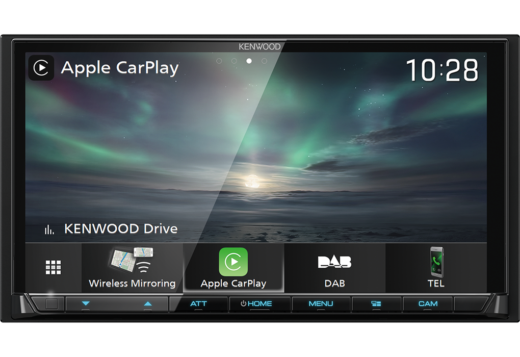 Kenwood Car-play 7" Multimedia spilari 3 x 5v RCA