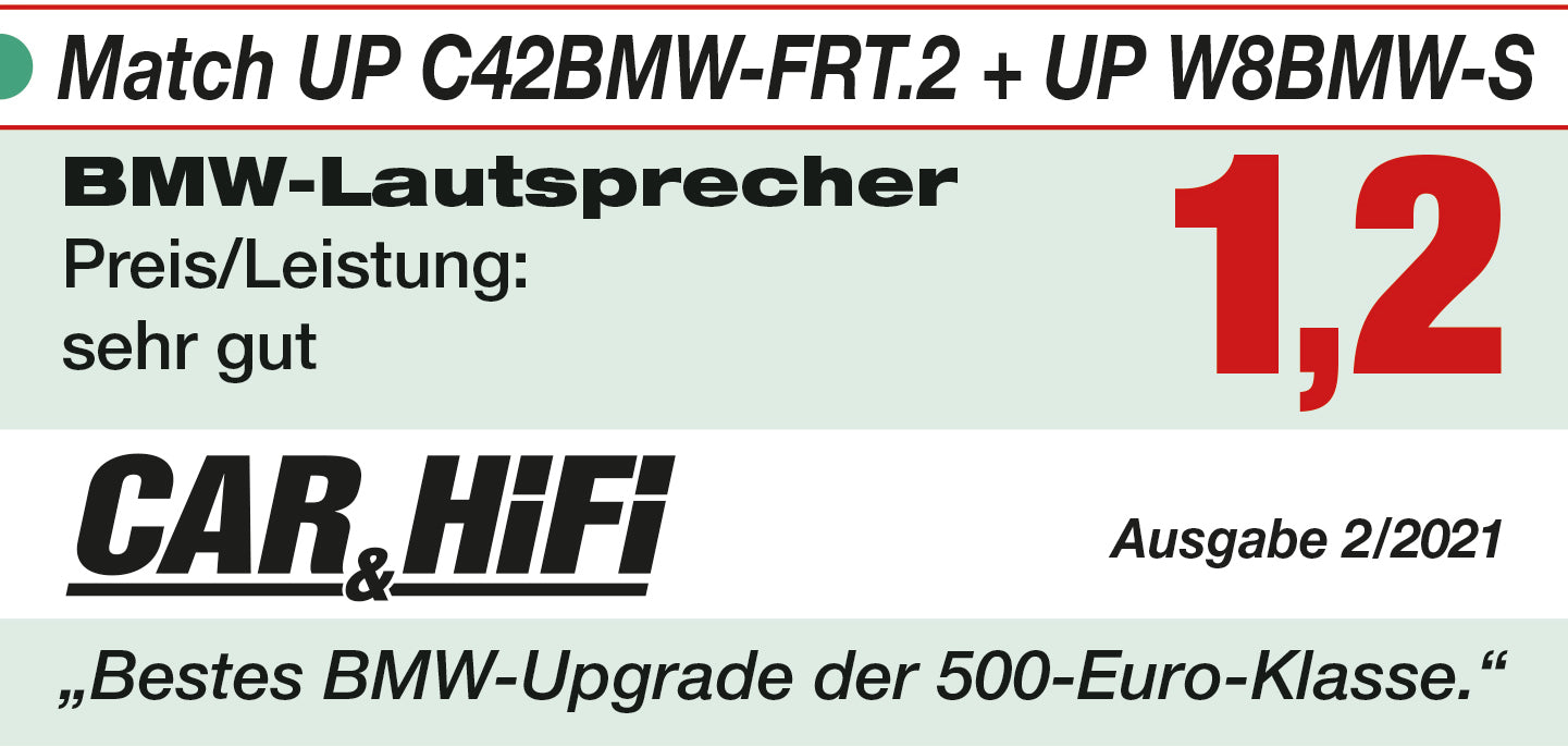 BMW 8" Bassakeilur 2 stk. MATCH