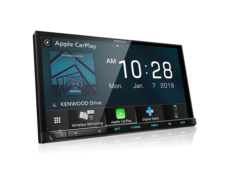 Kenwood Car-play 7" Multimedia spilari 3 x 5v RCA